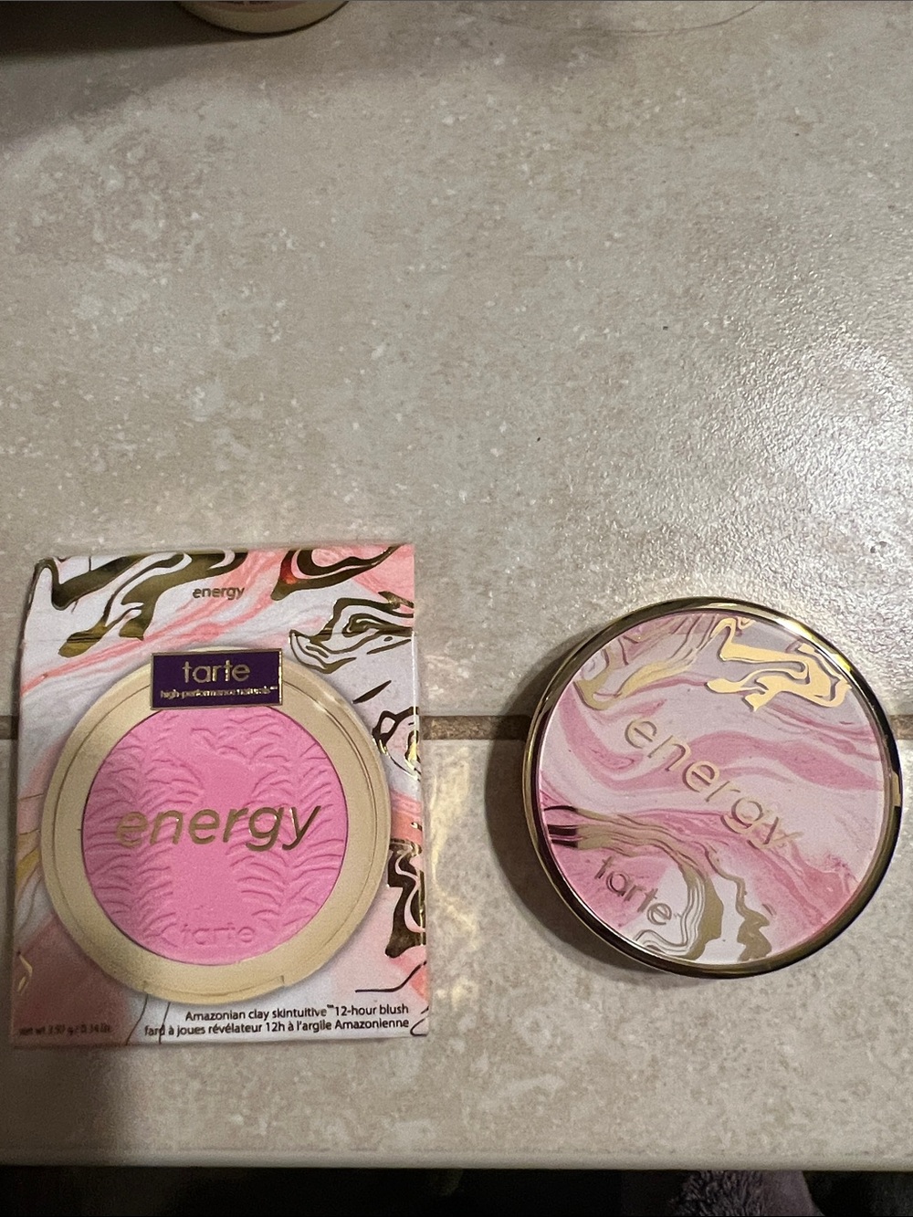tarte Energy Amazonian Clay Blush - Light Pink Marble